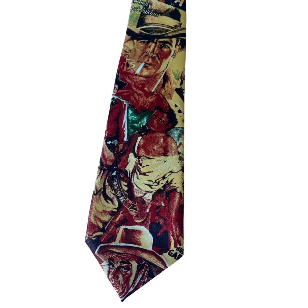 The Oklahoma Kid Men's Neck Tie Humphrey Bogart Jimmy Cagney Movie Silk Tie